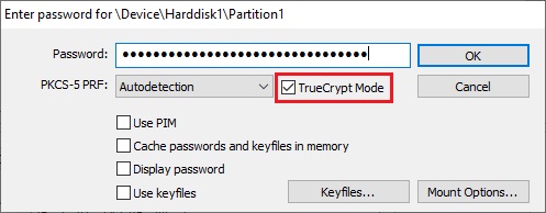 TrueCrypt mode